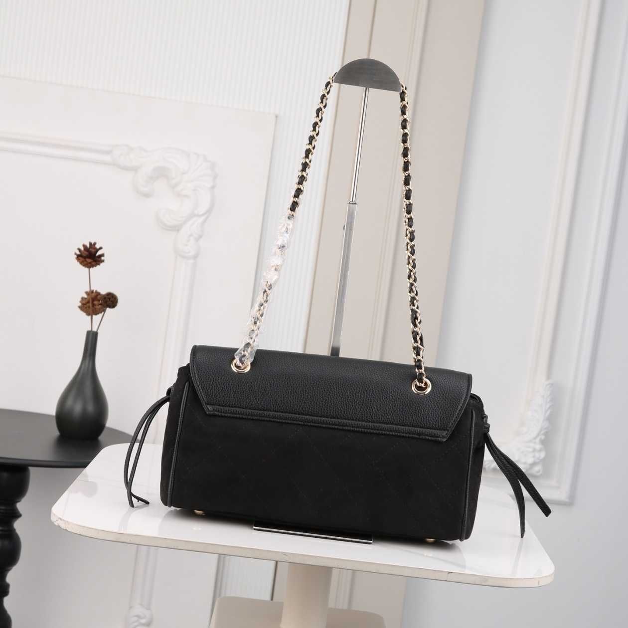 Top quality fashion bag evening bag luxurious new women's suede handbag high waist wide-shoulder crossbody bag designer bag chain strap shoulder bag - 2 of 8