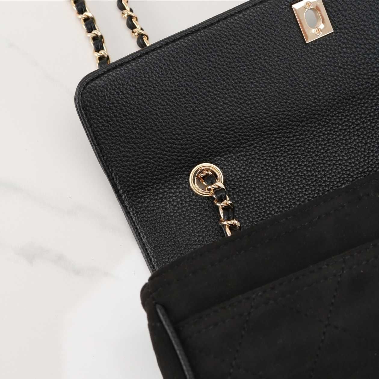 Top quality fashion bag evening bag luxurious new women's suede handbag high waist wide-shoulder crossbody bag designer bag chain strap shoulder bag - 7 of 8