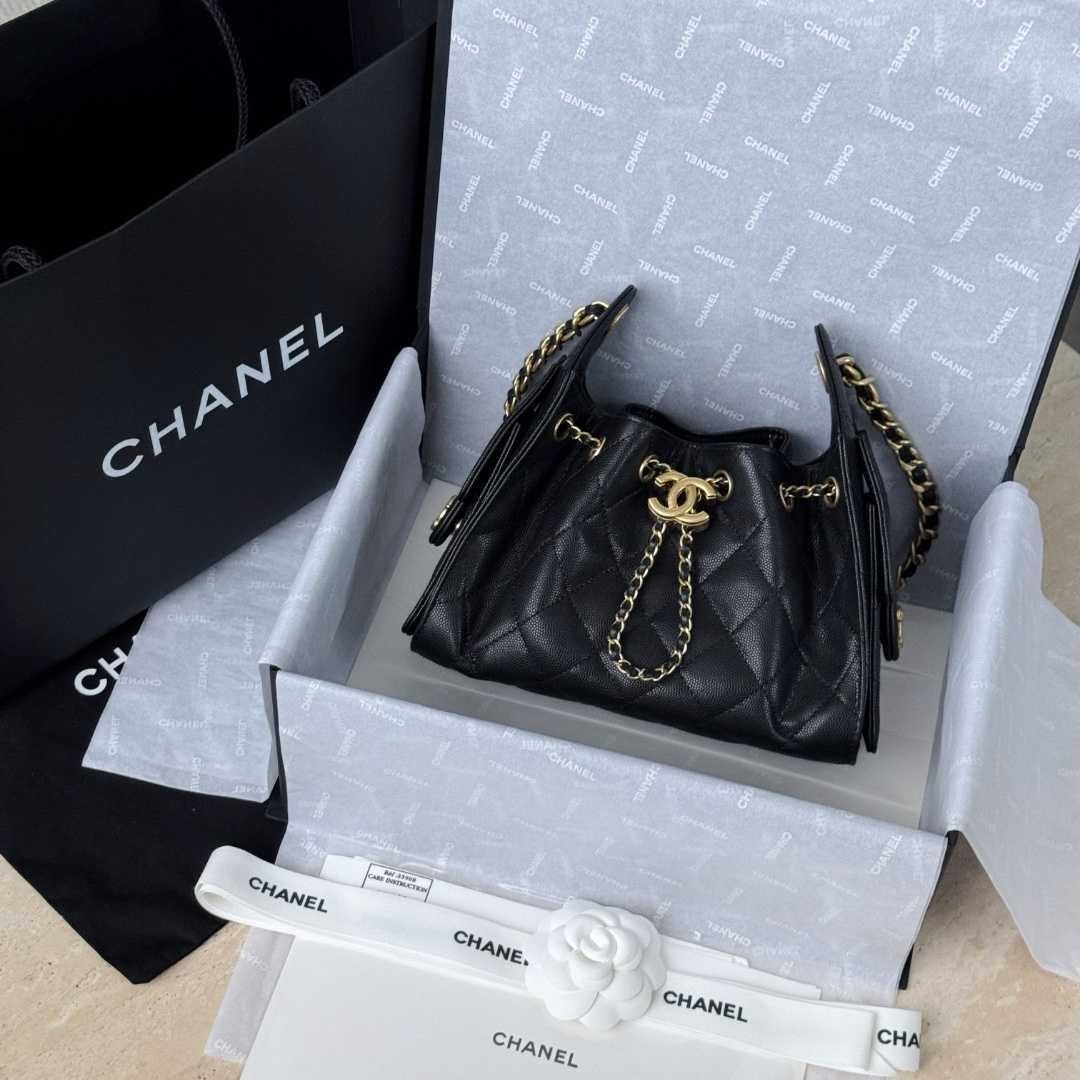 Luxury Designer Bag CC Bag Black Classic 25 Bag Hobo Large Capacity Crossbody Bag Casual Fashion Women's Bag Fashion Trend Handbag Litchi Leather Mini Bag - 5 of 7