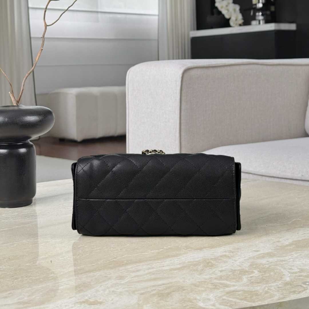 Luxury Designer Bag CC Bag Black Classic 25 Bag Hobo Large Capacity Crossbody Bag Casual Fashion Women's Bag Fashion Trend Handbag Litchi Leather Mini Bag - 4 of 7