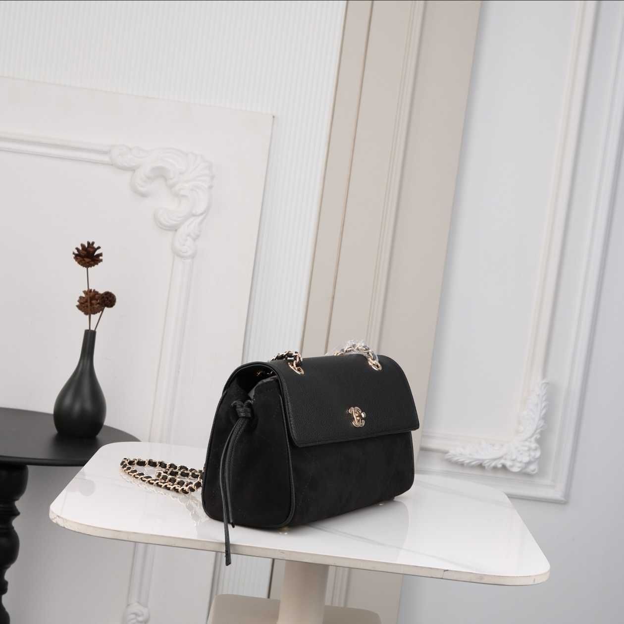Top quality fashion bag evening bag luxurious new women's suede handbag high waist wide-shoulder crossbody bag designer bag chain strap shoulder bag - 3 of 8