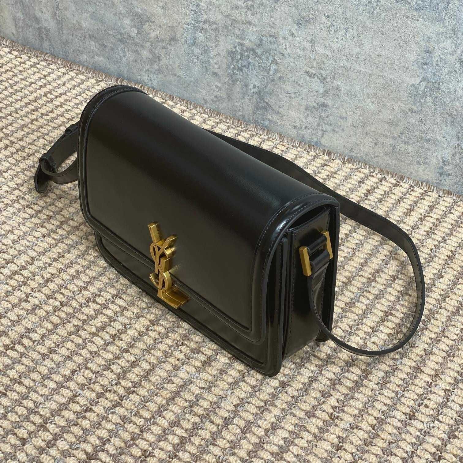 Designer bag handbag black smooth pure woven crossbody bag chain strap crossbody bag flip top luxury wallet codfish pattern lychee pattern envelope bag A10 - 4 of 8